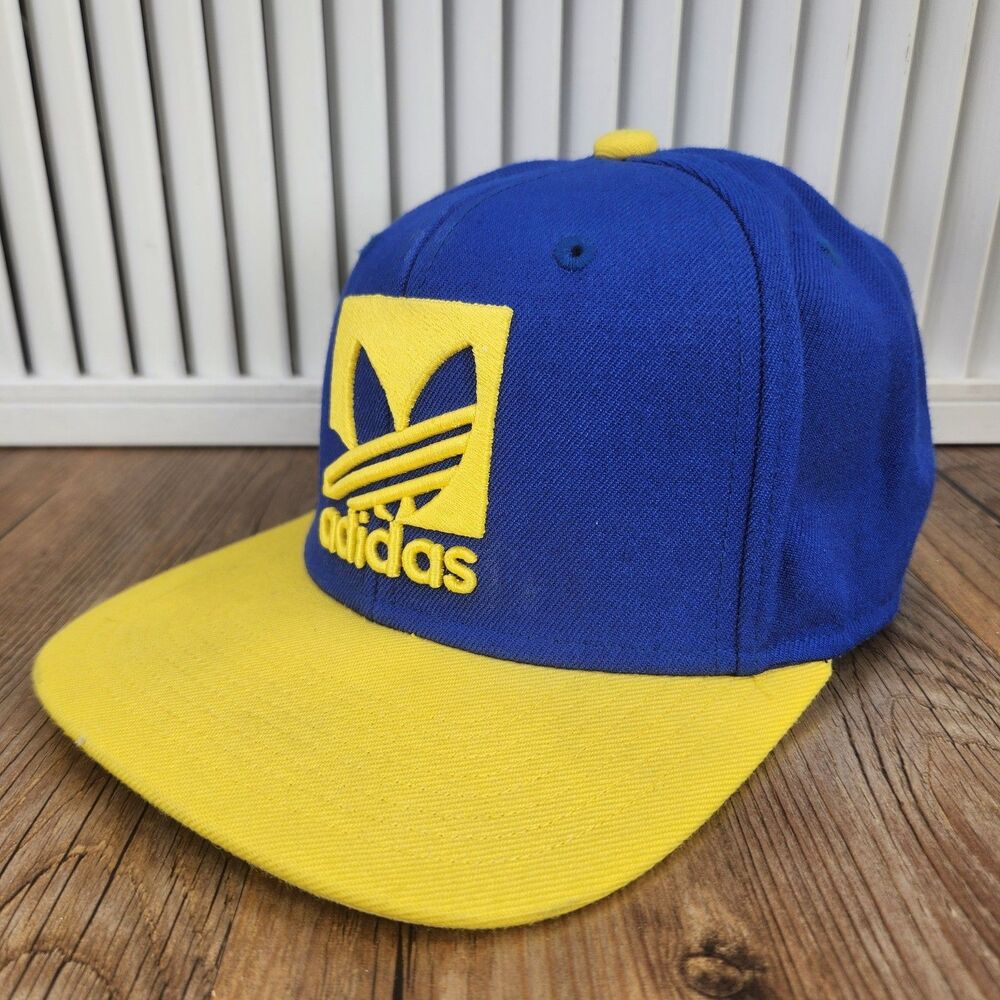 Adidas Originals Trefoil Retro Snapback Hat Blue Yellow Classic Skater Cap 2012